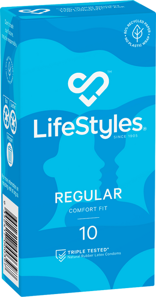 life style condoms regular size 10 Pk