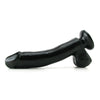 Pipedream Basix Rubber Works 10 inch Dong with Suction Cup Mount Base Black Realistic Dildo