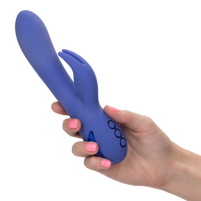 California Dreaming BEVERLY HILLS BUNNY Rechargeable Rabbit Vibrator with Flickering Clitoral Teasers