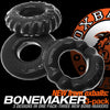 Oxballs BONEMAKER 3 STYLE BONER COCK RINGS Black