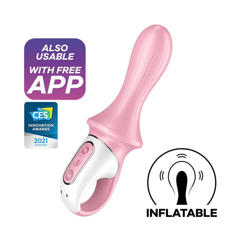Satisfyer AIR PUMP BOOTY 5+ Inflatable Anal Vibrator with App Control Pink