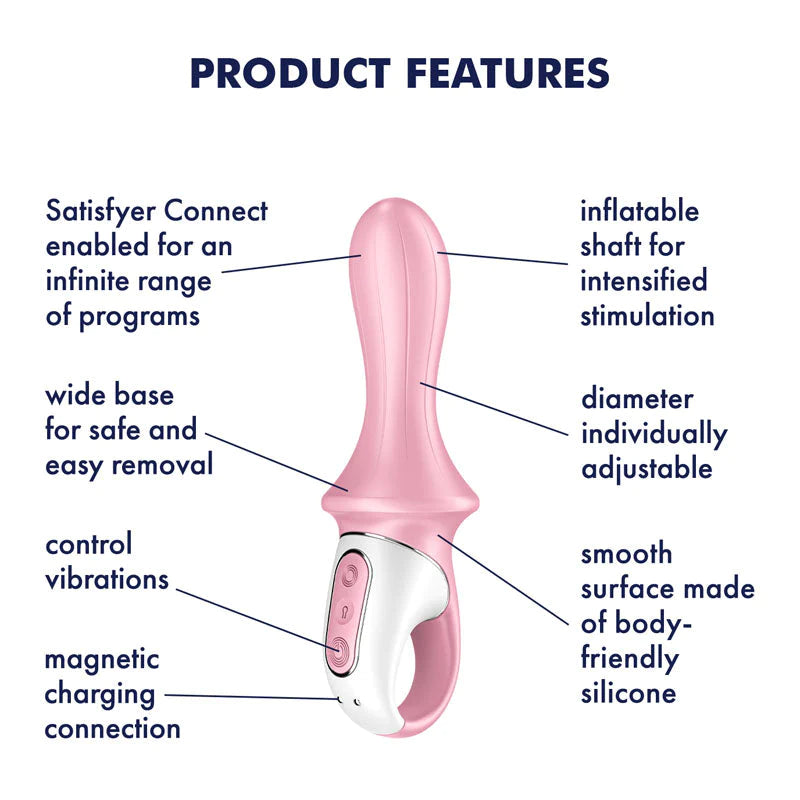Satisfyer AIR PUMP BOOTY 5+ Inflatable Anal Vibrator with App Control 