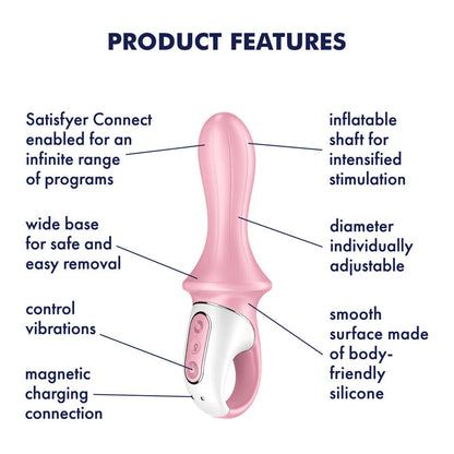 Satisfyer AIR PUMP BOOTY 5+ Inflatable Anal Vibrator with App Control 