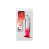 TWO TONE 7 inch DONG Clear Red Dildo with no balls