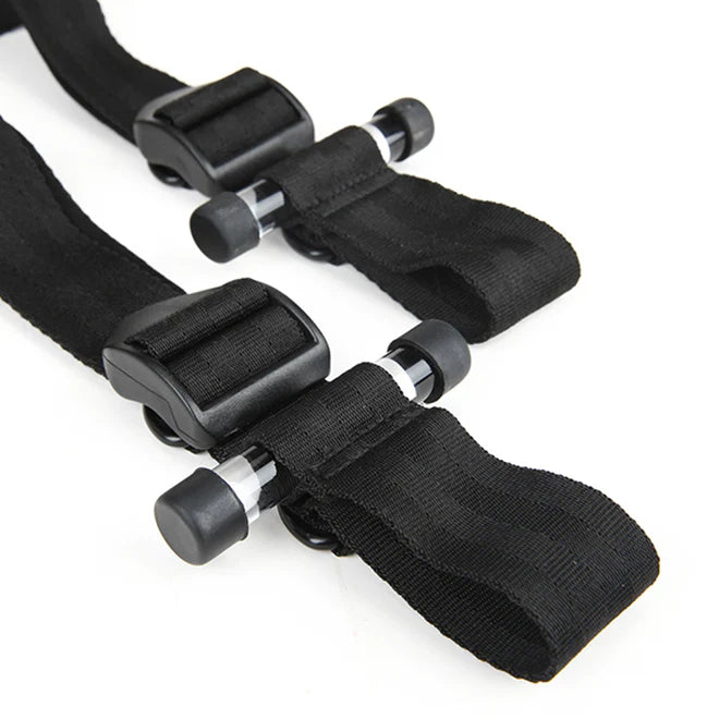 Lux Fetish OVER THE DOOR CROSS with 4 Universal Soft Restraint Cuffs and FREE Satin Blindfold