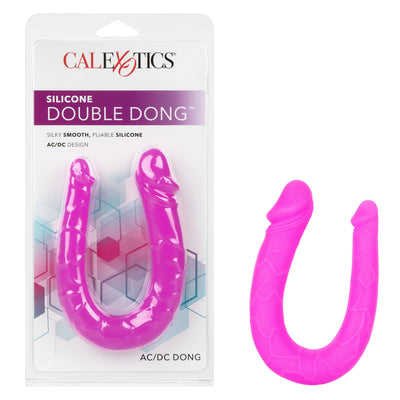 Calexotics SILICONE DOUBLE DONG AC/DC DONG Pink Double Ended Dildo