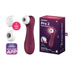 Satisfyer Pro 2 Generation 3 Clitoral Stimulator with Liquid Air Technology and Vibration (wine Red)