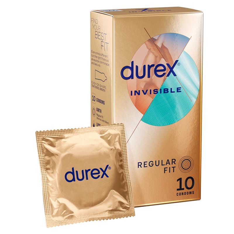 Durex Invisible REGULAR FIT Condoms 10 Pack