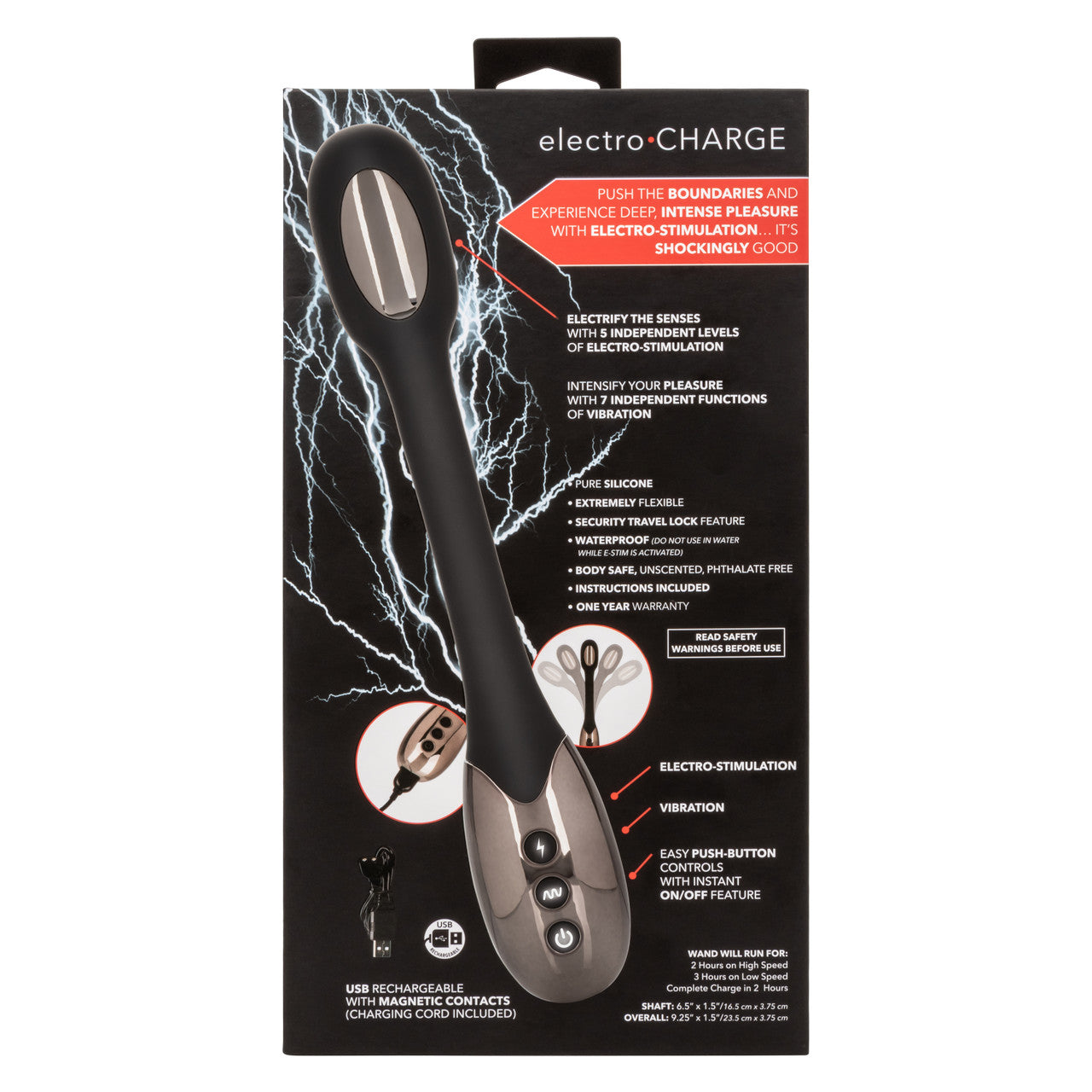 CalExotics Volt Electro-Charge eStim Vibrating Wand - Premium Electro Stimulation
