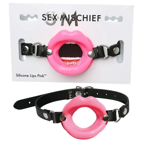S&M Silicone Lips Mouth Gag - Pink