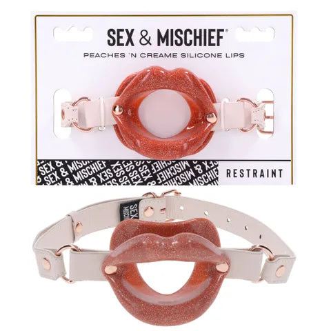 Sex & Mischief Silicone Lip Gag – Peach