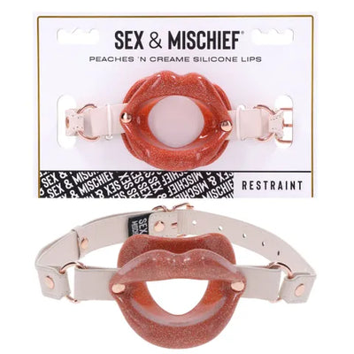 Sex & Mischief Silicone Lip Gag – Peach