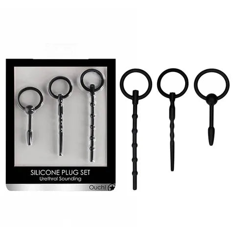 OUCH! Urethral Sounding Plug Set - Black