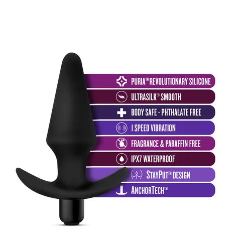 Anal Adventures Platinum Silicone Vibrating Plug – 10 Function | Waterproof