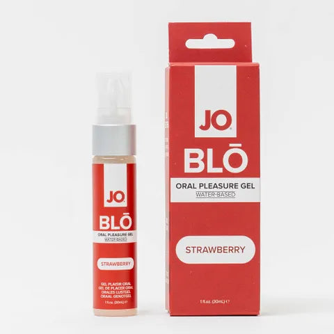 JO BLO Strawberry Flavoured Oral Pleasure Gel - 30 ml Bottle