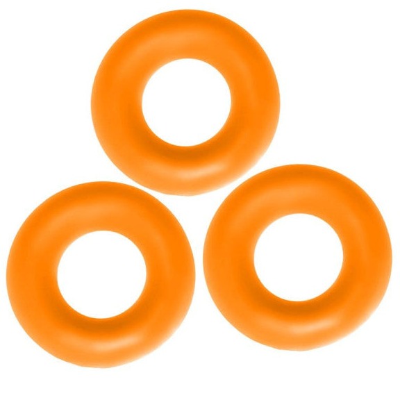 Oxballs FAT WILLY COCK RINGS 3 Pack Jumbo Rings Orange