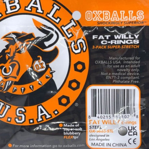 Oxballs FAT WILLY COCK RINGS 3 Pack Jumbo Rings 