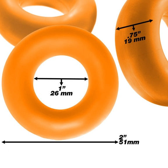 Oxballs FAT WILLY COCK RINGS 3 Pack Jumbo Rings