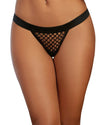 DREAMGIRL Fishnet G-String with a wide elastic waistband BLACK