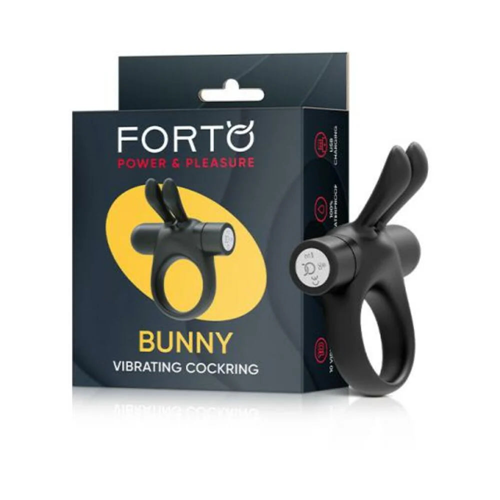 Forto Bunny Vibrating Cockring - Stretchy, Quiet & Waterproof