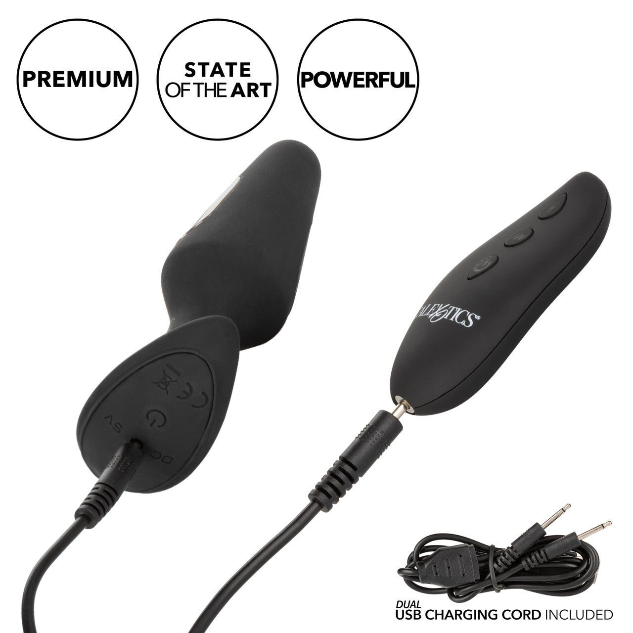 CaleXOtics VOLT ELECTRO-FURY Electro Stimulating Vibrating Butt Plug with Remote Control