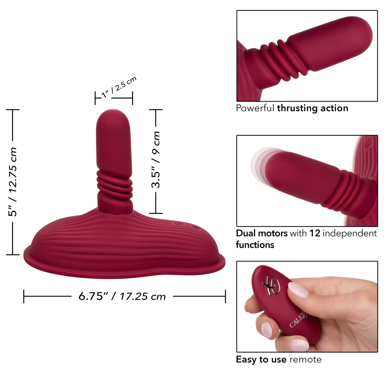 CaleXOtics DUAL RIDER Remote Control THRUST AND GRIND Thrusting Vibrator