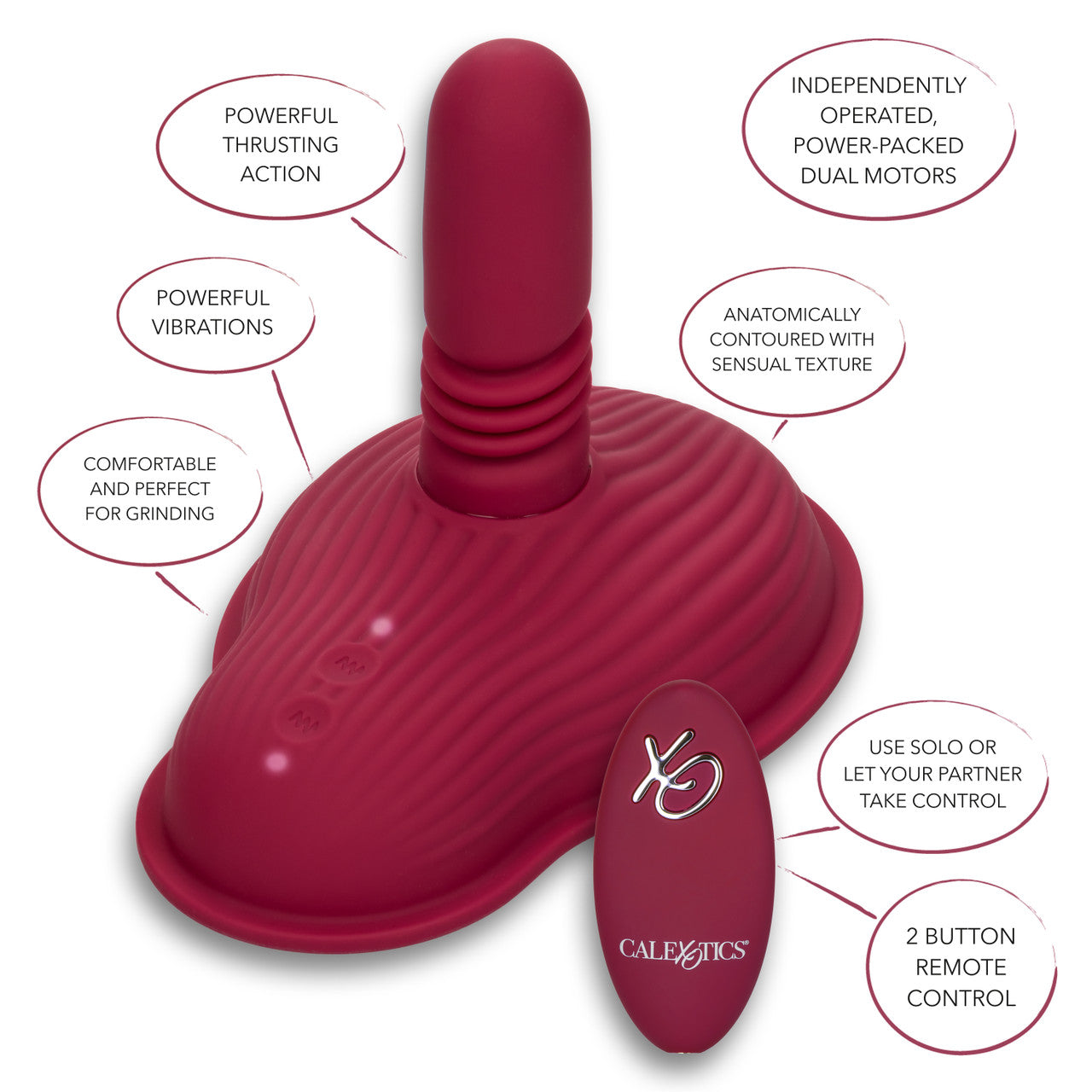 CaleXOtics DUAL RIDER Remote Control THRUST AND GRIND Thrusting Vibrator