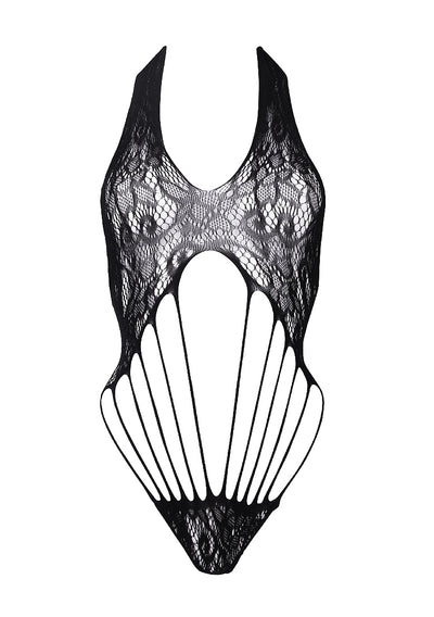 Le Desir Bliss Lingerie TEDDY HALTER TOP WITH LACE PATTERN
