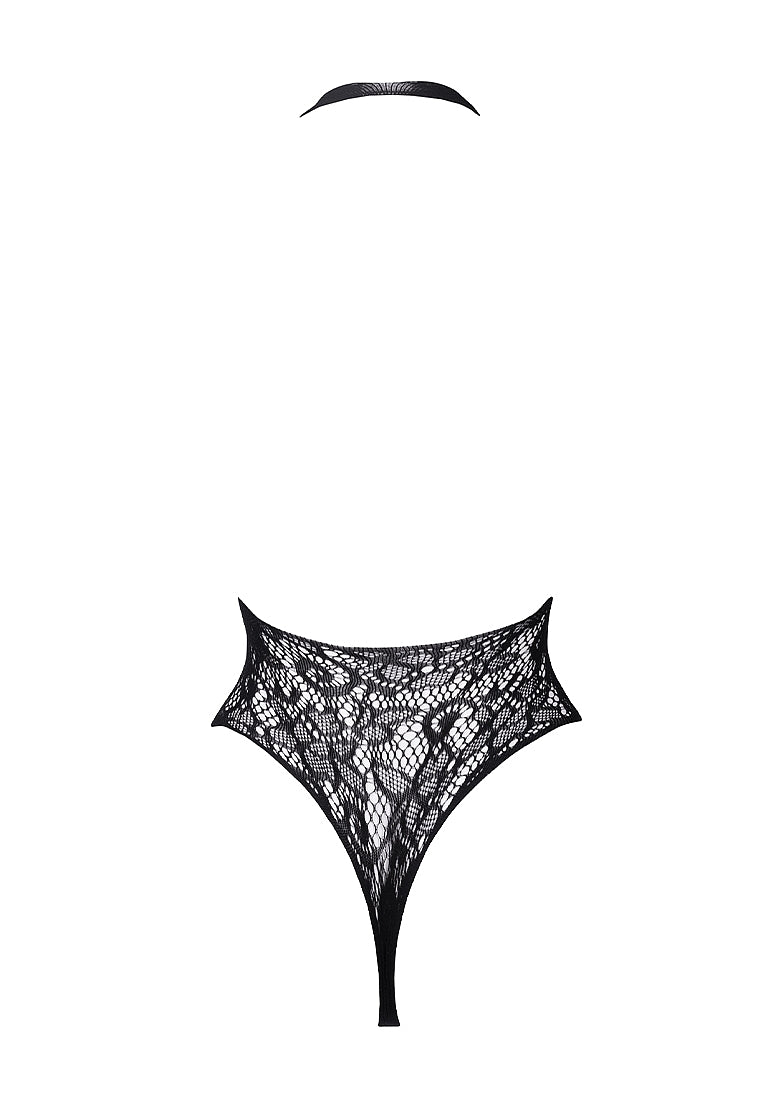 Le Desir Bliss Lingerie TEDDY HALTER TOP WITH LACE PATTERN