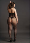 Le Desir Bliss Lingerie HIGH NECK FISHNET AND LACE BODYSTOCKING