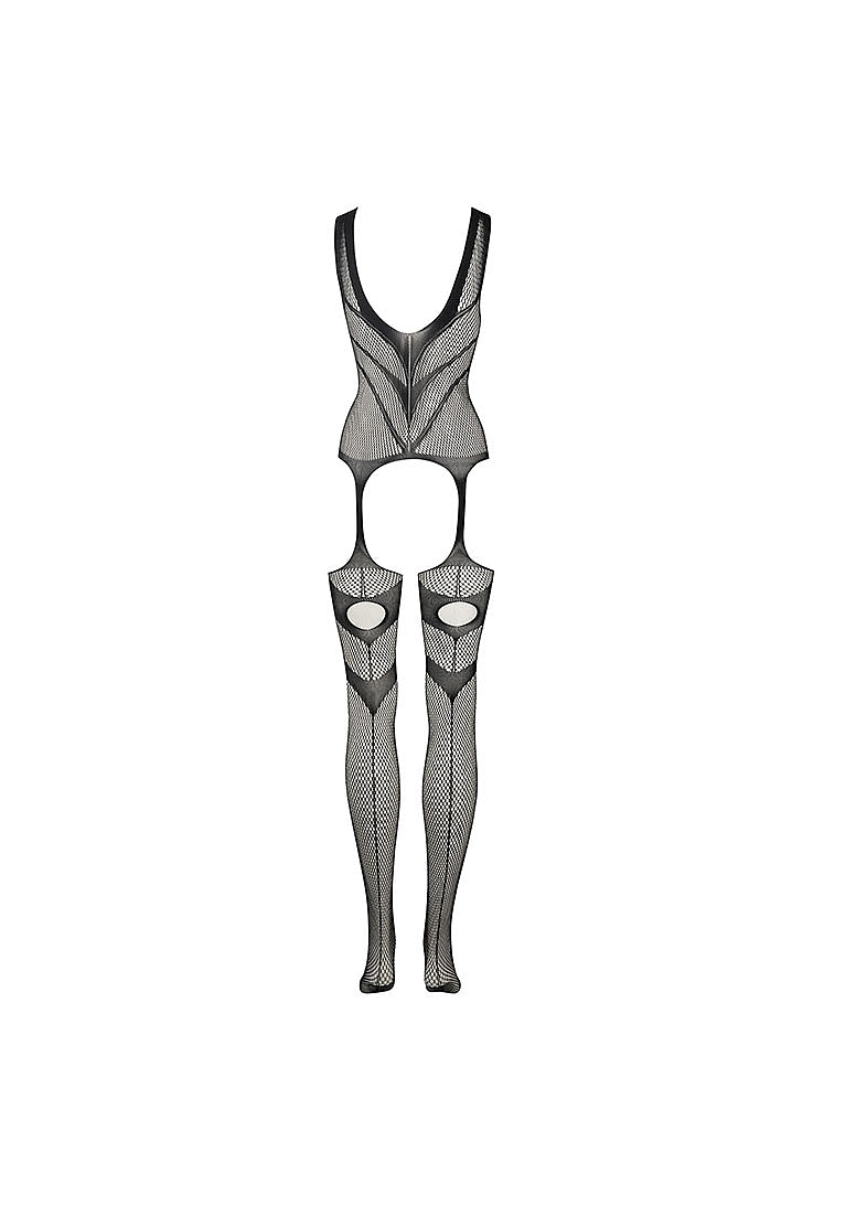 Le Desir Bliss Lingerie HIGH NECK KEY-HOLE SUSPENDER BODYSTOCKING