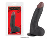 Hoodlum 9.5" dildo with balls -black