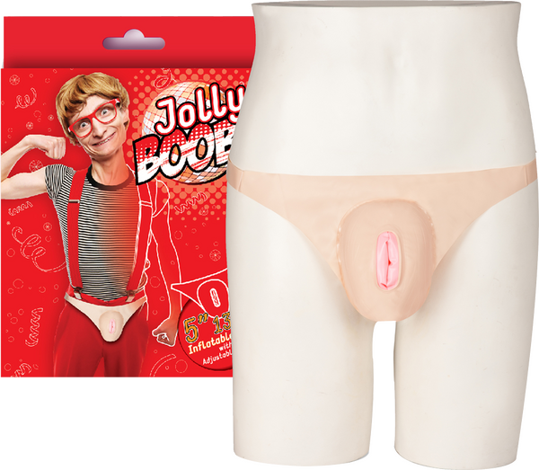 Jolly Booby INFLATABLE PUSSY with adjustable strap