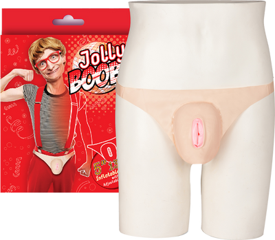 Jolly Booby INFLATABLE PUSSY with adjustable strap