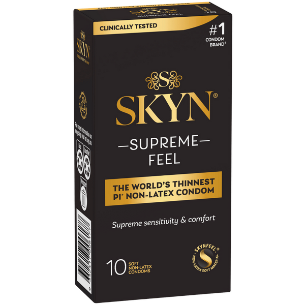 SKYN® Supreme Feel condoms: the world's thinnest PI* Non-Latex Condom