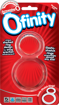 Ofinity Double Cock Ring - Clear
