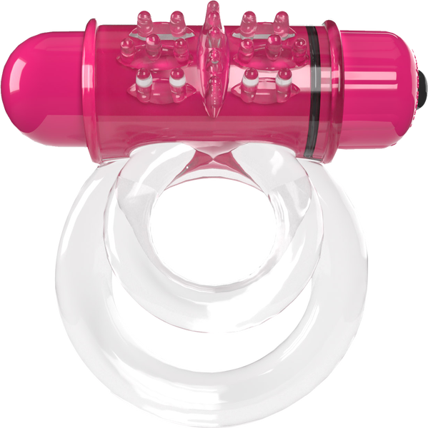 ScreamingO Double O 6 4T High Pitch Treble Vibrating Cock Ring - Strawberry