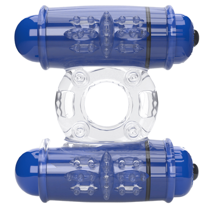ScreamingO Double Whammy 4T Vibrating Cock Ring – Blueberry
