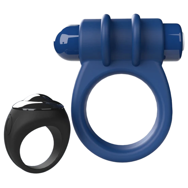 Screaming O Remote Controlled Switch Vibrating Ring - Blue