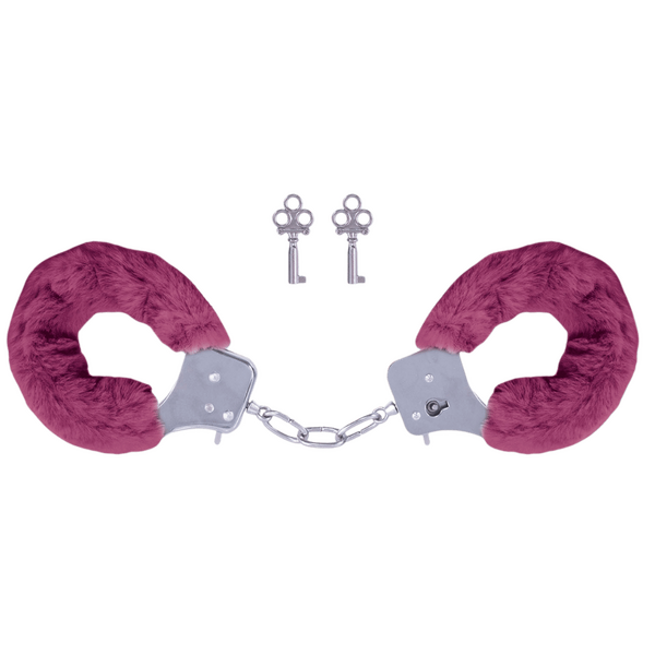 Naughty Moments Furry Handcuffs Magenta