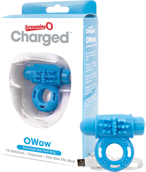 Screaming O OWow Vibrating Cock Ring Blue