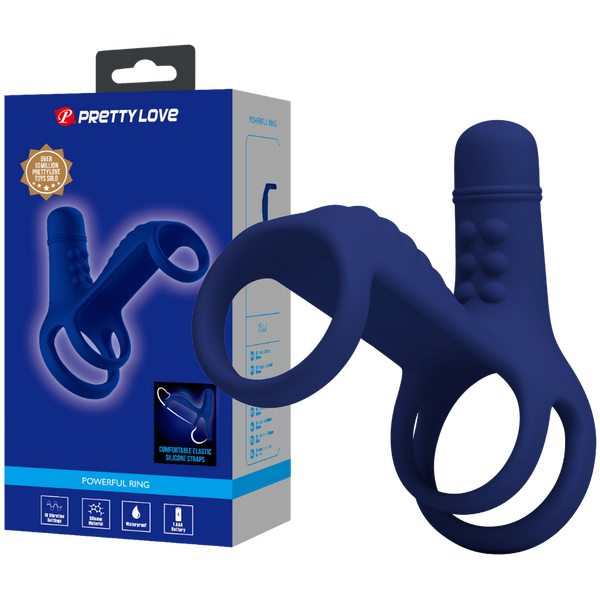 Vibrating Penis Sling and Sheath with Cock Ring