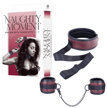 Naughty Moment Collar with Combined Handcuffs