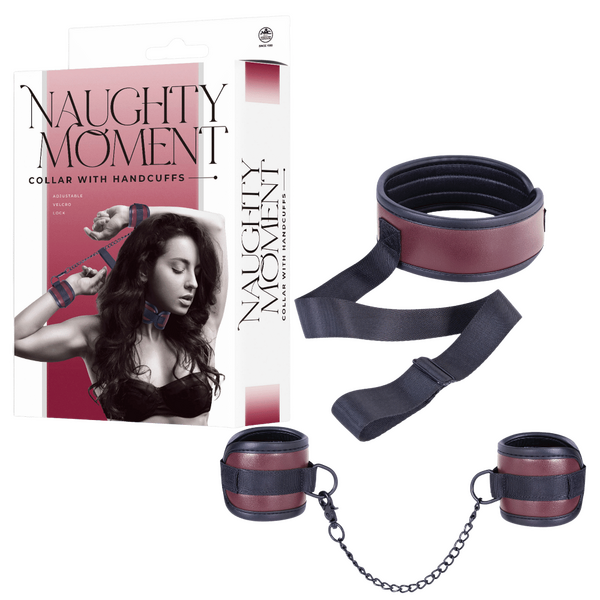 Naughty Moment Collar with Combined Handcuffs