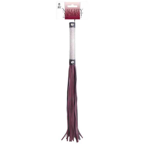 Naughty Moment Flogger Magenta Diamante Handle