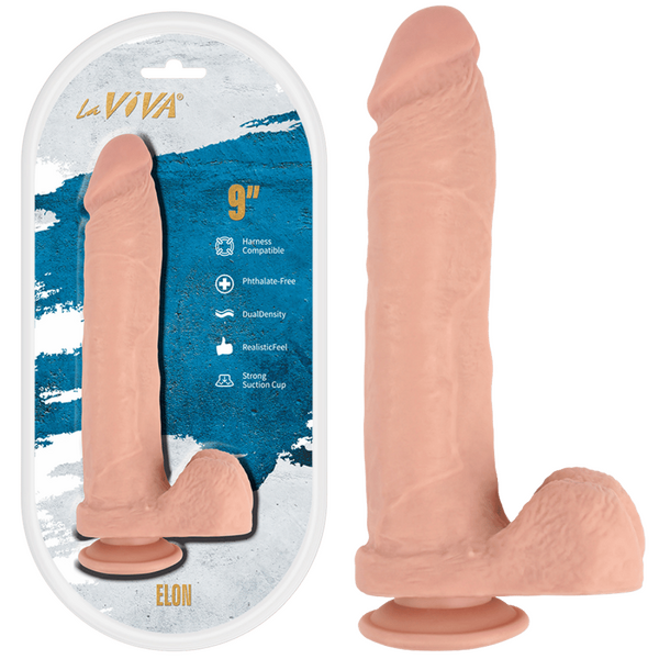 La Viva Elon Dildo Beige 9"  22.86cm