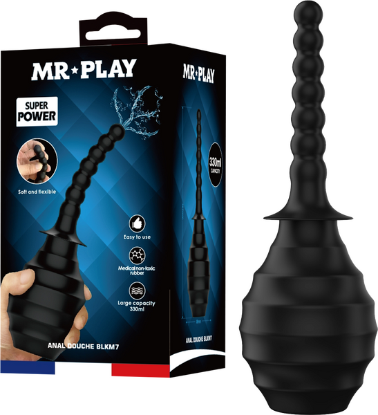 Mr Play Ribbed Douche Black