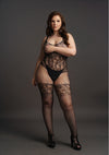 Le Desir Bliss Lingerie LACE AND FISHNET BODYSTOCKING