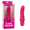 Naughty Bits LADY BONER Bendable Personal Vibrator Pink Glitter Battery Powered Vibrating Dildo