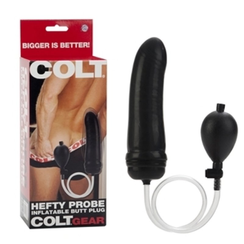 COLT Hefty Probe Inflatable Butt Plug – Black